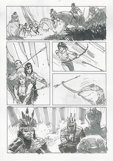 Gambar pensil komik Lemuria karya Apri Kusbiantoro. 